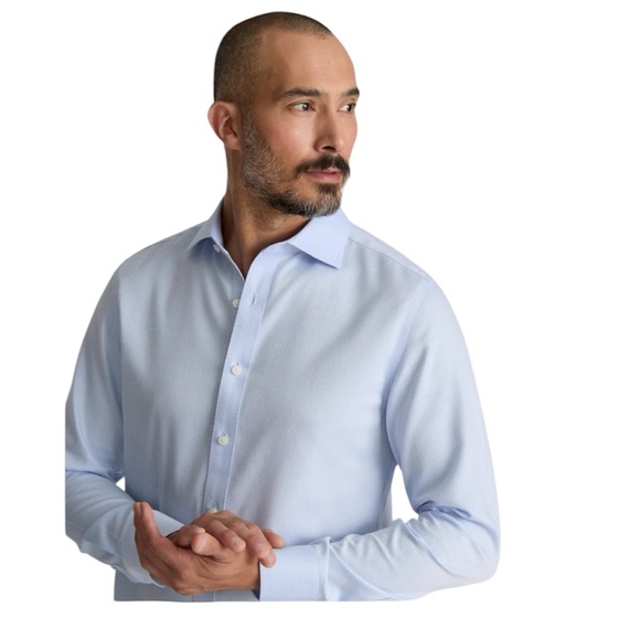 UNTUCKit Dress Shirt Size XL Blue Long Sleeve Cotton Mens Shirt with Yankee Logo - Picture 2 of 4